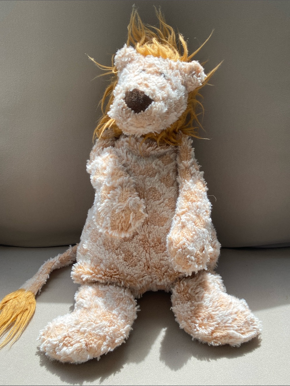 Jellycat London Chequers Lion Rare Retired Vintage 2011 Plush Stuffed Lion